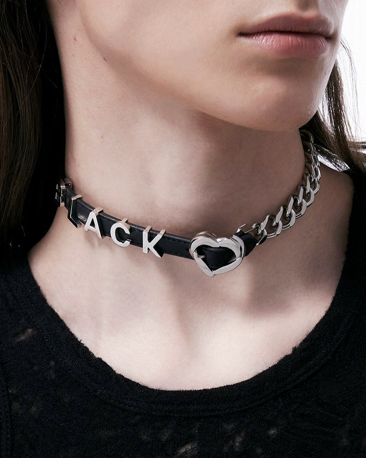 [BLACKHEAD]B Label Love Leather Choker pg89