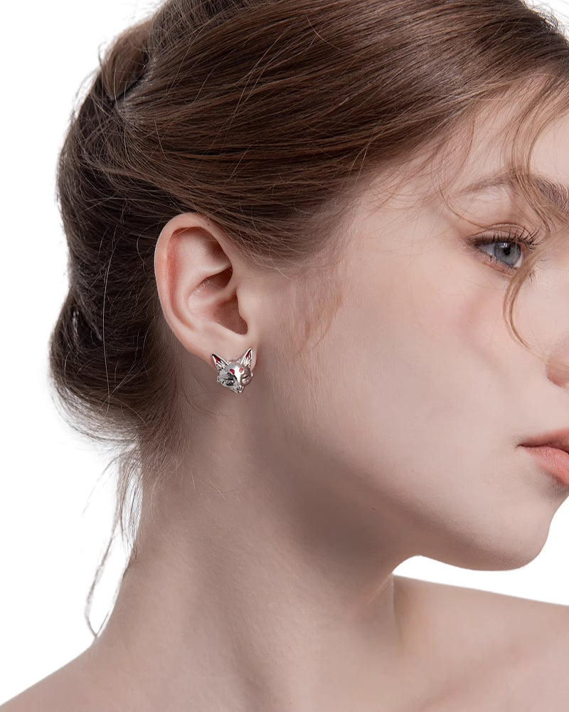 【MASW】Dream Fox Red Earrings pg648