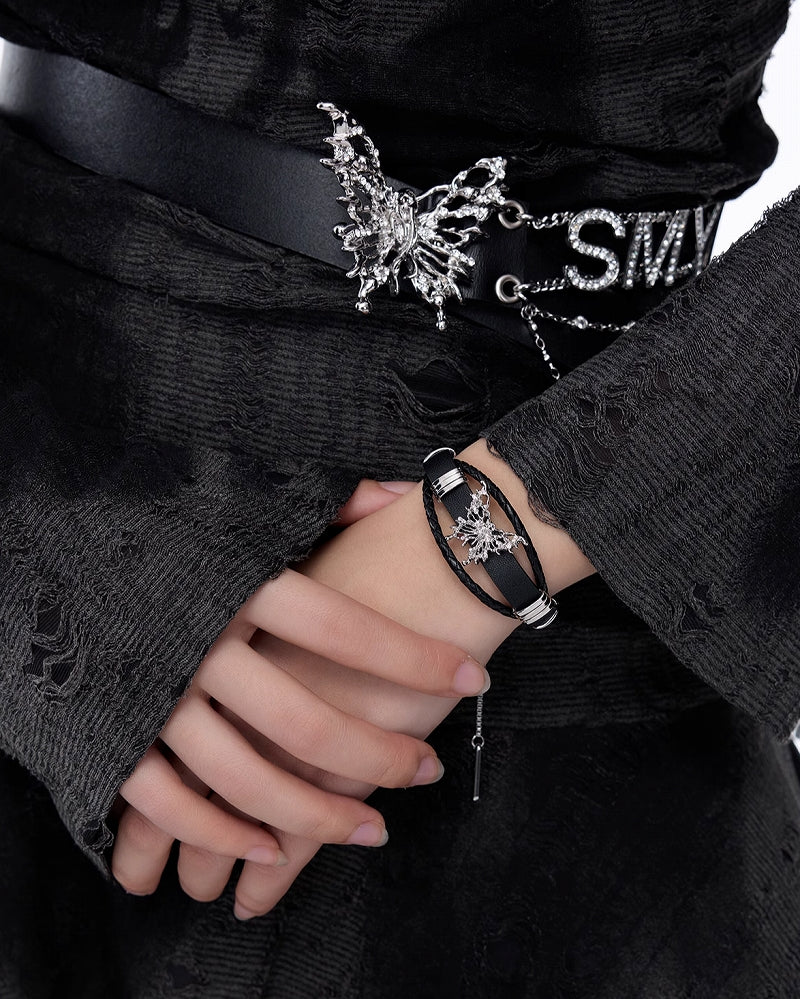 Butterfly Leather Bracelet