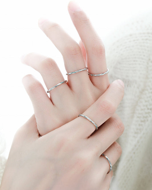 [1ST XULIE] Sea Blue Sterling Silver Ring pg1541