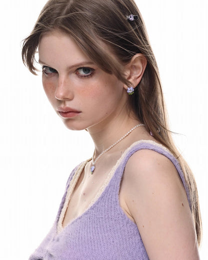 [SUMIYAKI] Cream Tulip Necklace pg470