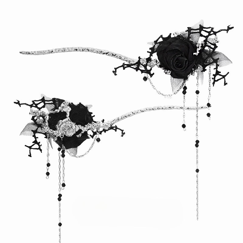 [1ST XULIE] Forbidden Rose Tassel Hairpin pg834