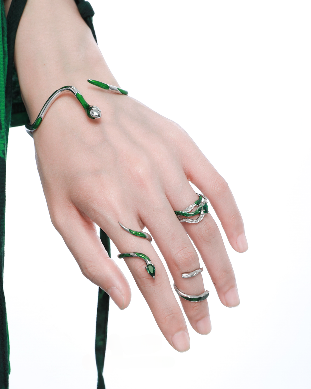 【1ST XULIE】Green Snake Ring03 pg955