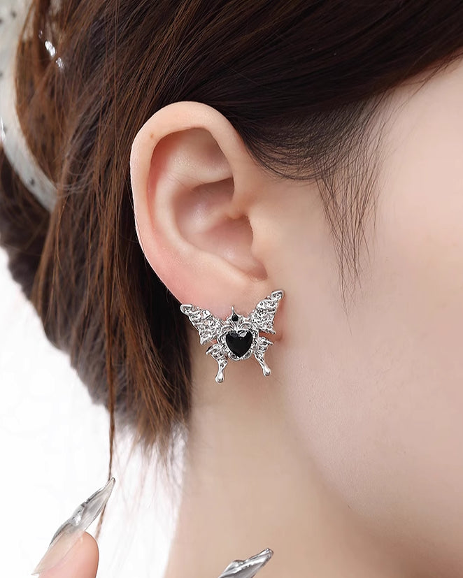 Black Love Butterfly Earrings