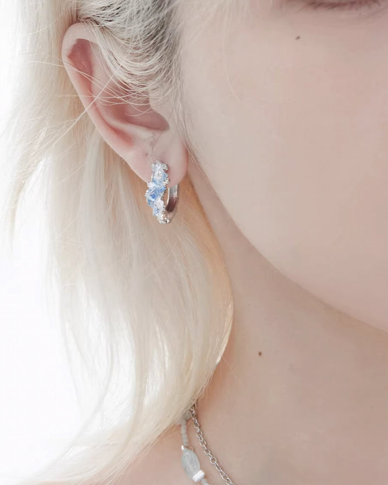 [1ST XULIE] Ice Century Age Sea Area Earrings pg996