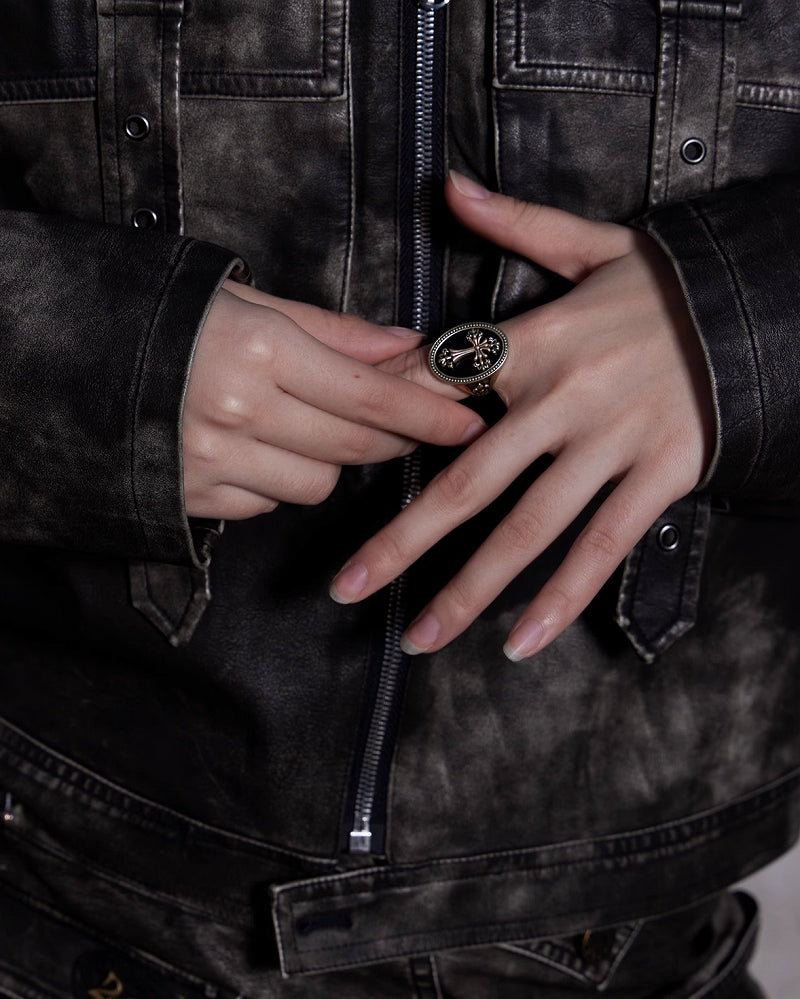 [SUMIYAKI] Retro Cross Ring pg1473