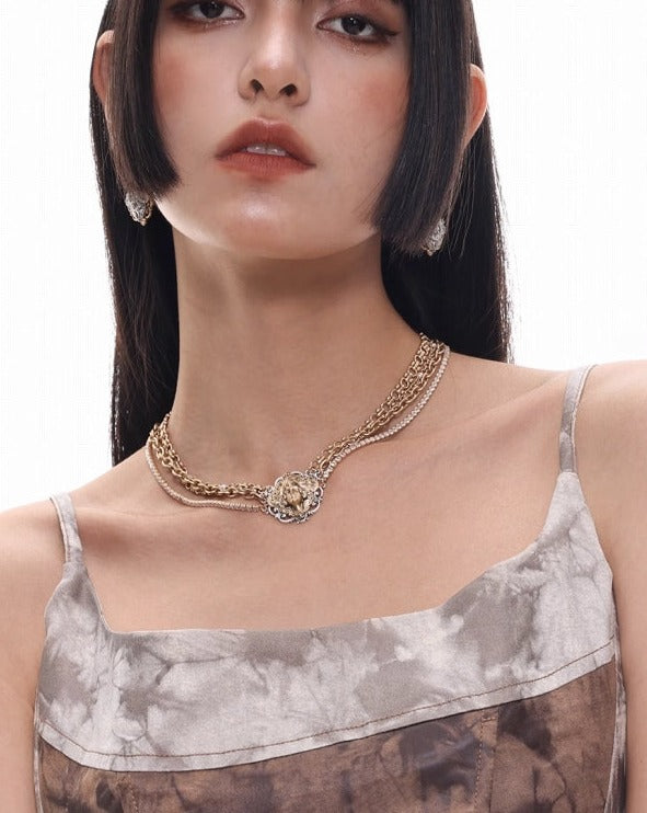 [SUMIYAKI]Medusa Multi Layer Necklace pg1182