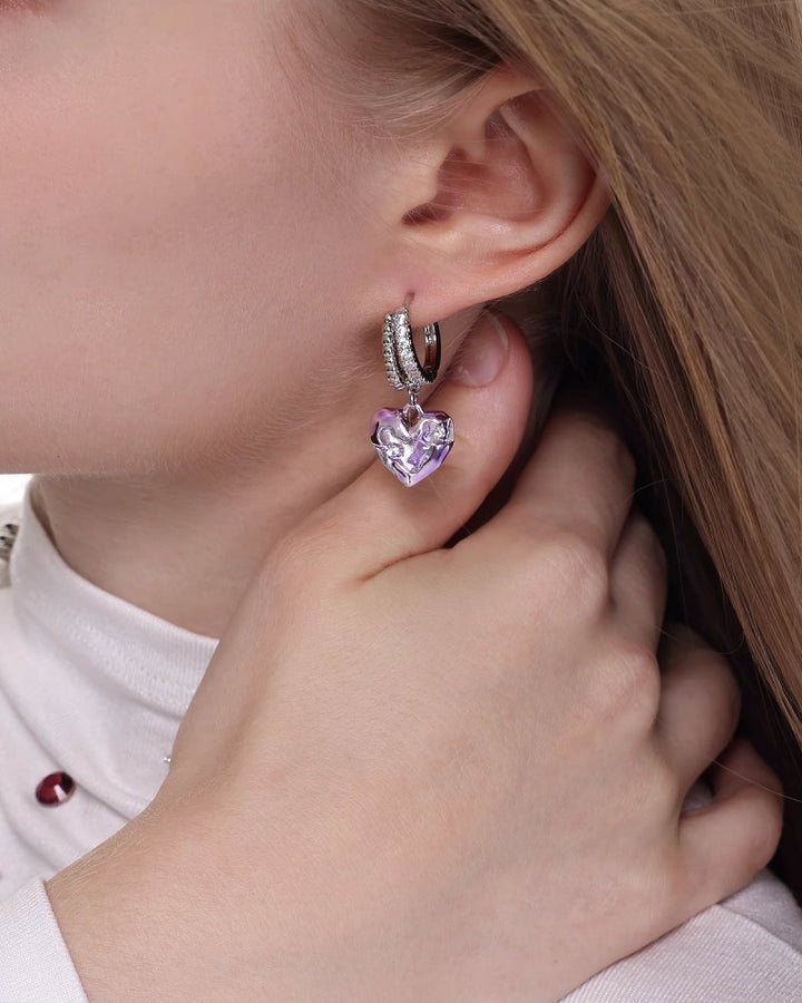 【SUMIYAKI】Purple Love Earrings pg1428