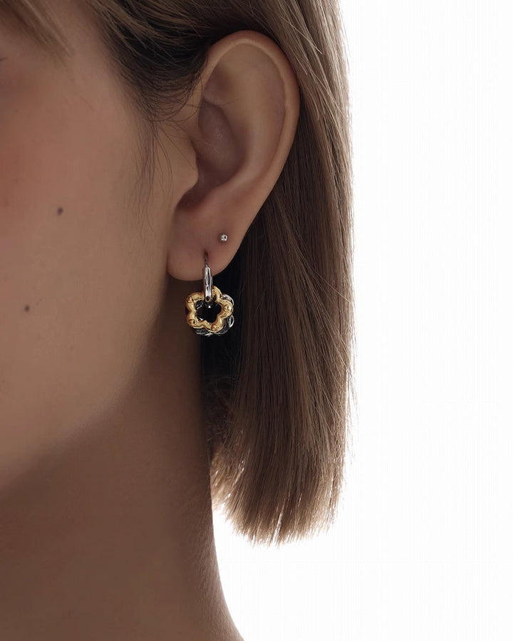 【SUMIYAKI】Small Flower Three Color Earrings pg1632