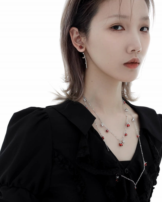 【1ST XULIE】Forbidden Rose Red Necklace pg828