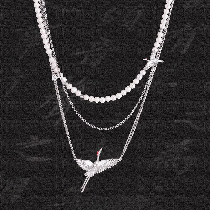Flying Crane Layer Necklace
