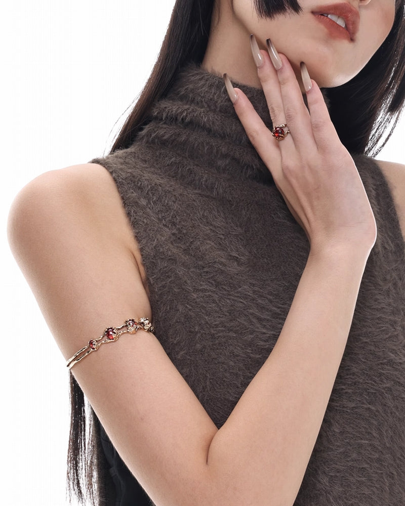 【SUMIYAKI】Dune Red Arm Bracelet pg653