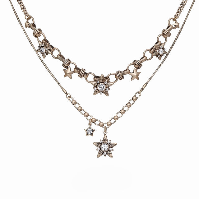 [1ST XULIE] Literary Fosun Retro Star Necklace pg1096