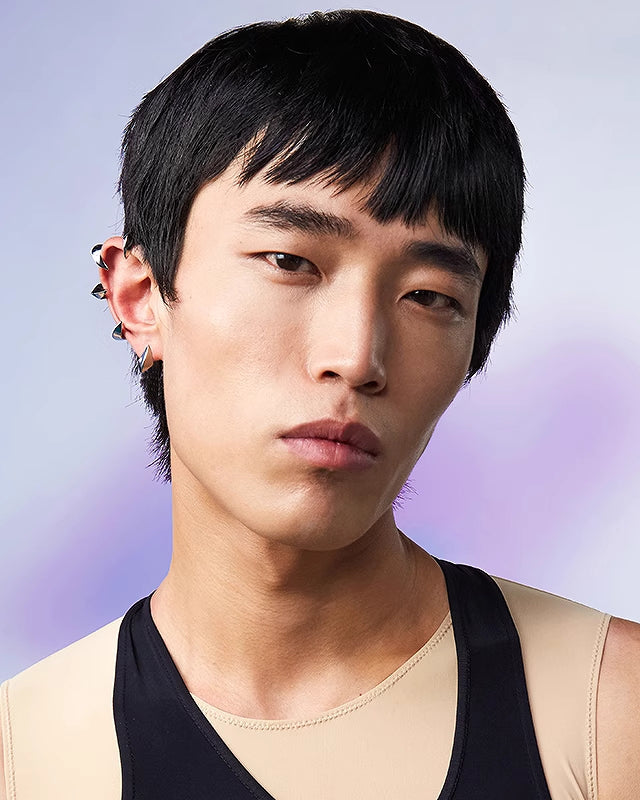 [BLACKHEAD]Neon Jungle Pointed Teeth Earrings and Cuff pg1258