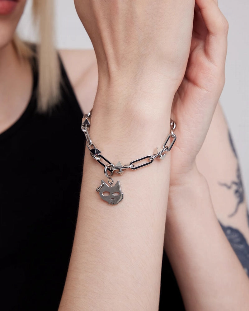 [BLACKHEAD]Black Gloves Couple Cat Bracelet pg170