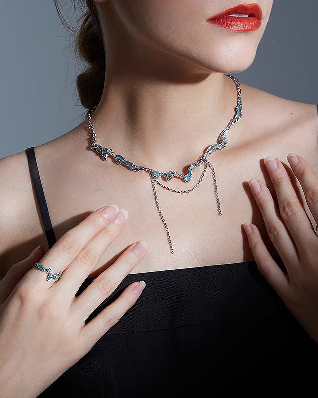 [FAIT MAIN] Mountain And Sea Necklace pg1248