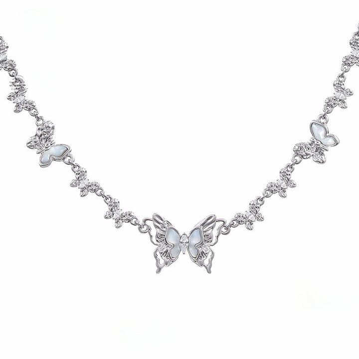 [SUMIYAKI] White Butterfly Necklace pg1996