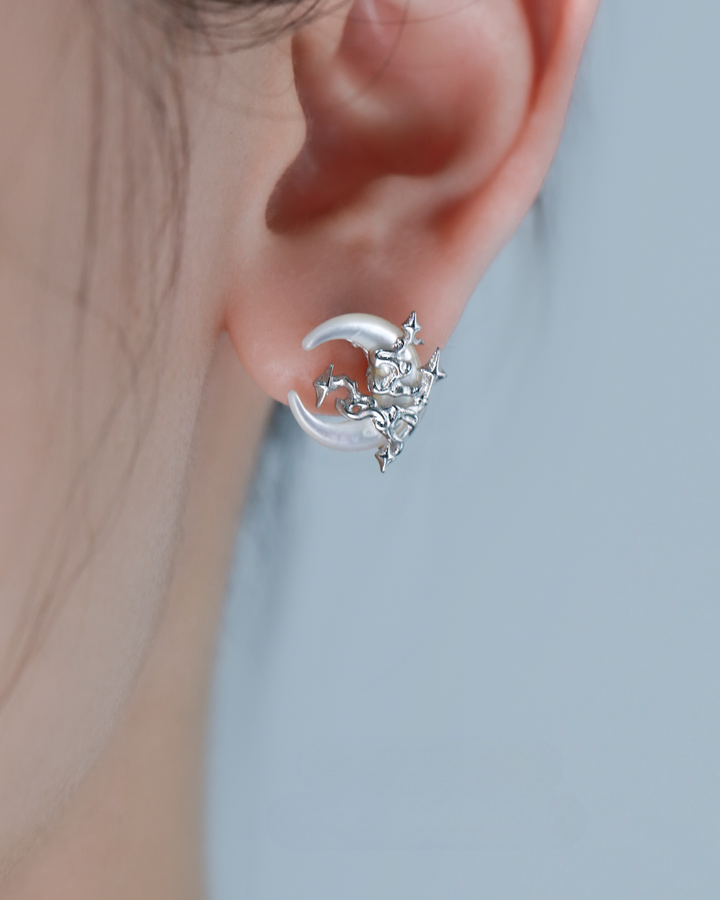 【1ST XULIE】Dark Moon Earrings pg538