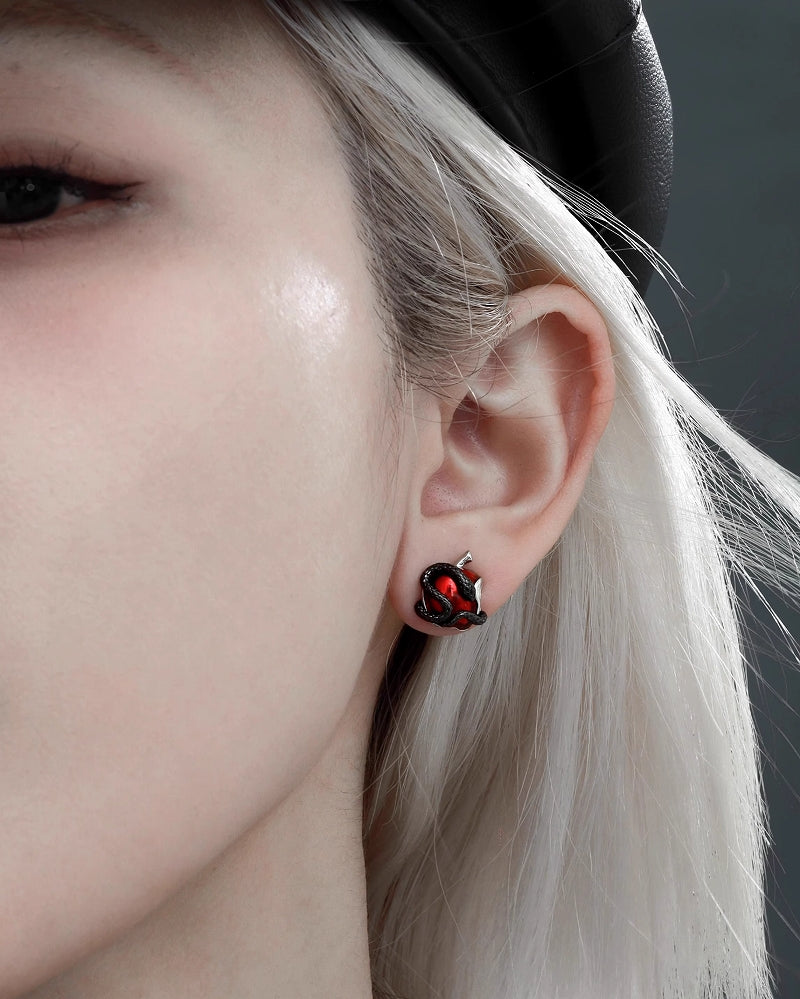 Forbidden Apple Snake Earrings 03