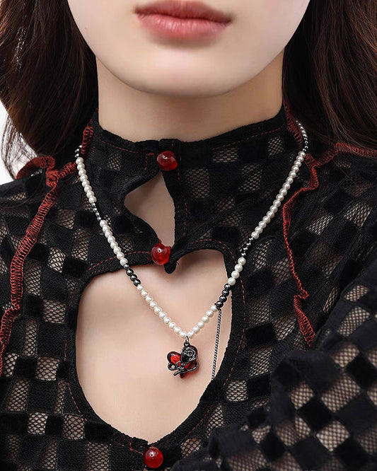 Red Love Rose Necklace