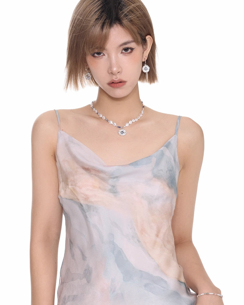 [SUMIYAKI] Ocean Vacation Beaded White Vintage Earrings pg1325