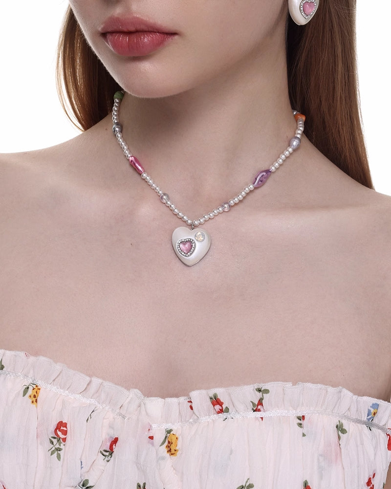 [SUMIYAKI] Cat Eye Beaded Necklace pg405