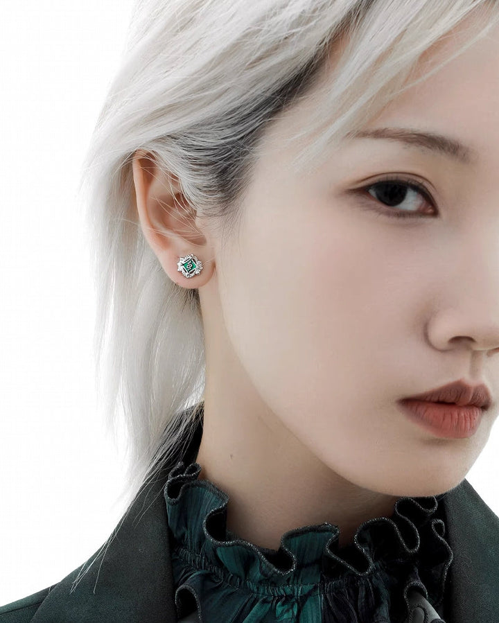 [1ST XULIE] Slytherin Snake Earrings pg1623