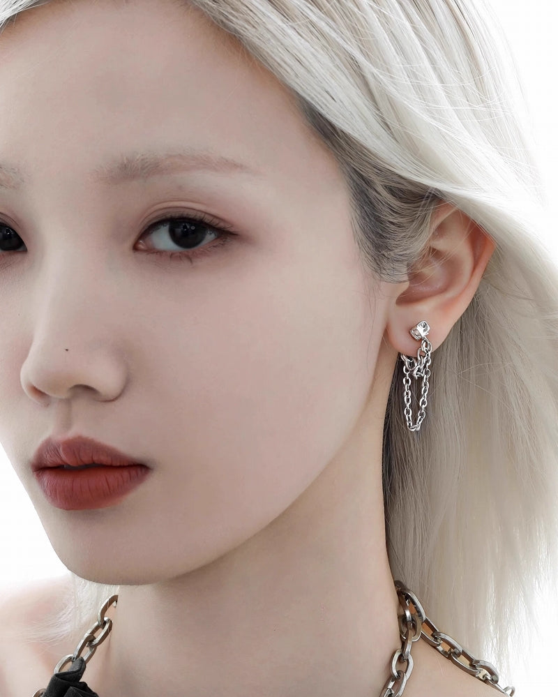 Chain Double Stacked Earrings