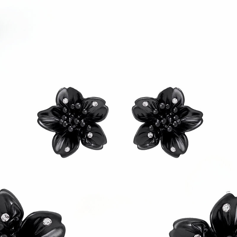 Night Sakura Flower Earrings