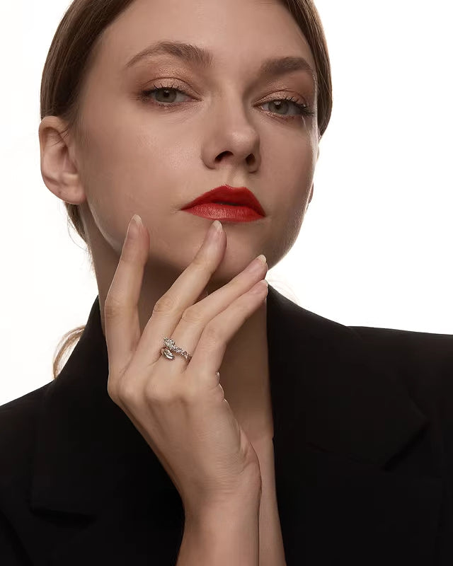 [FAITMAIN] Lunar Eclipse Serpentine Snake Ring pg1157