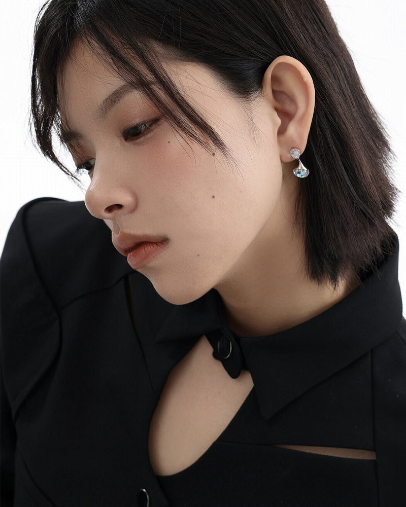 [SUMIYAKI]Moonstone Silver Earrings pg1246