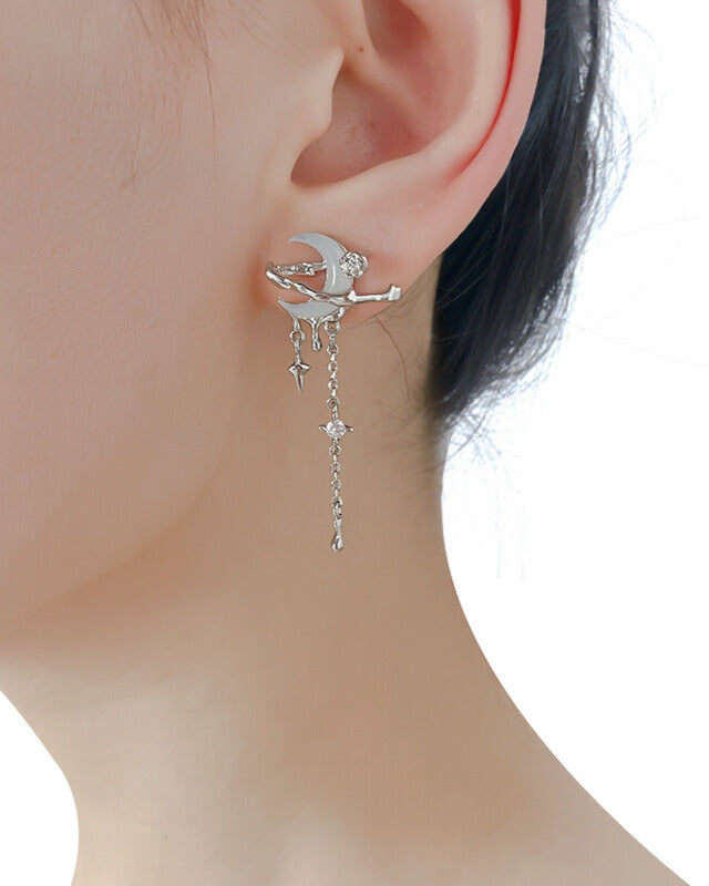 【MASW】Floating Life Dream Moon Earrings pg766