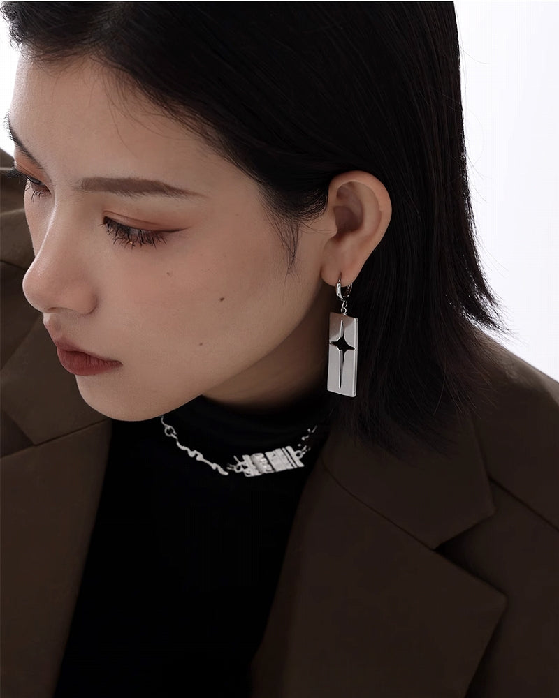 【SUMIYAKI】Twin Cross Plated Earrings pg1929