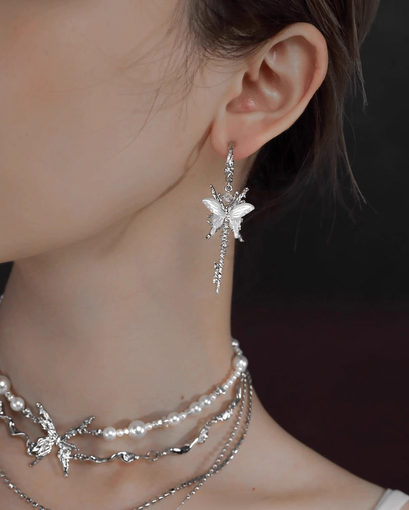 [1ST XULIE] Butterfly Skeleton Earrings 02 pg346