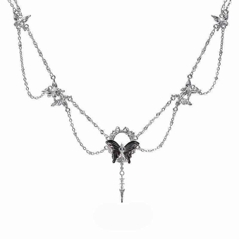 [1ST XULIE] Butterfly Skeleton Necklace pg349