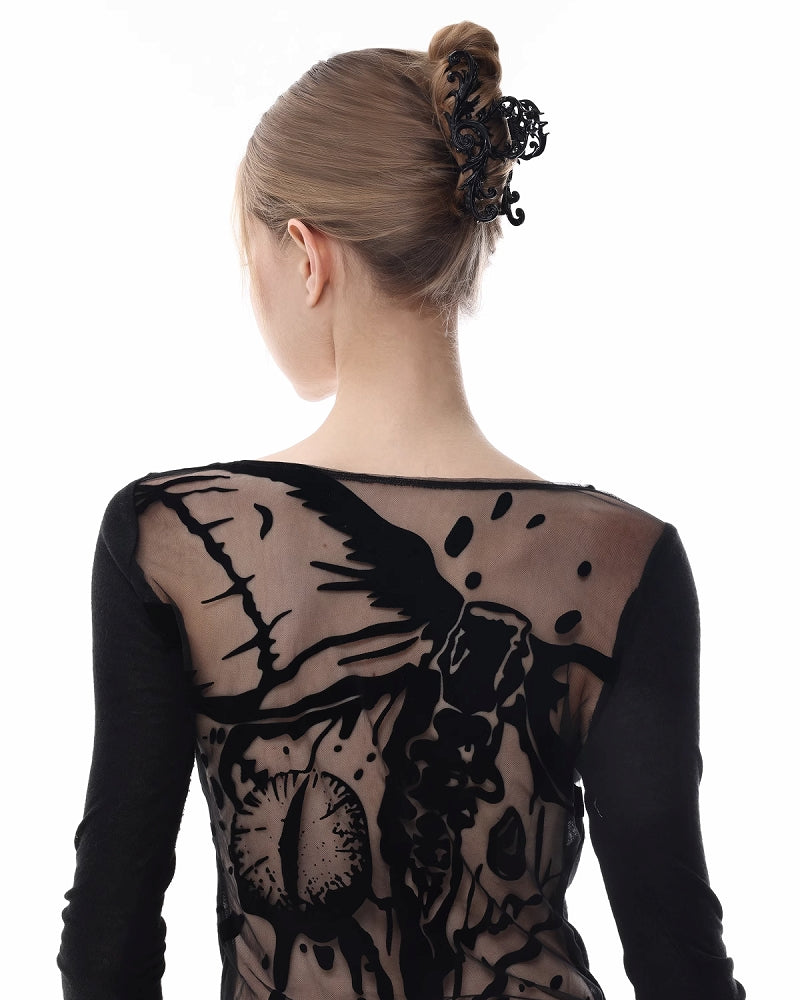 [SUMIYAKI] Vintage Carved Shark Hair Clip pg1941