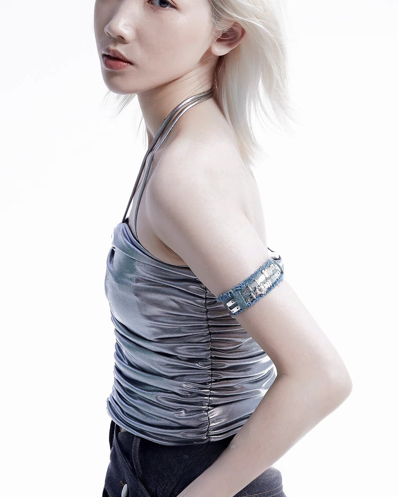 [1ST XULIE]Dopamine Color Treasure Denim Bracelet pg596