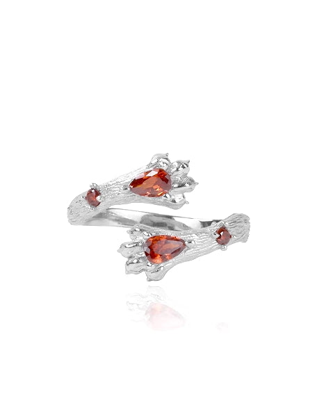 [OOMEOO] Red Double Gryffindor Lion Ring pg1456