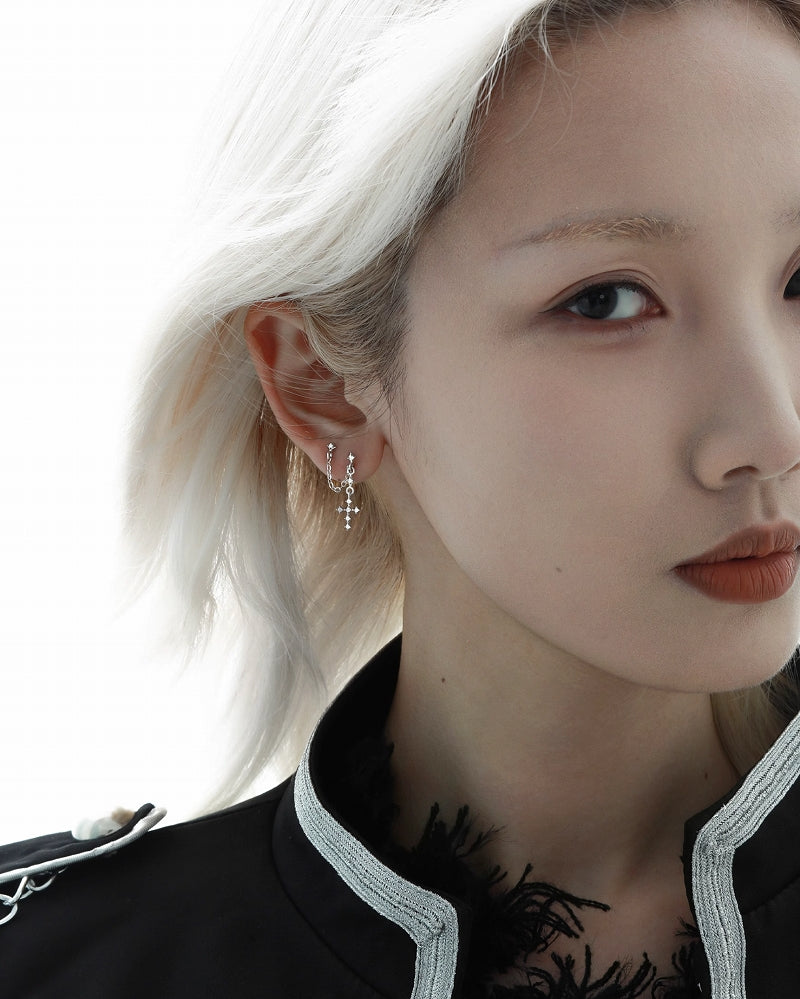 Cross Asymmetrical Earrings