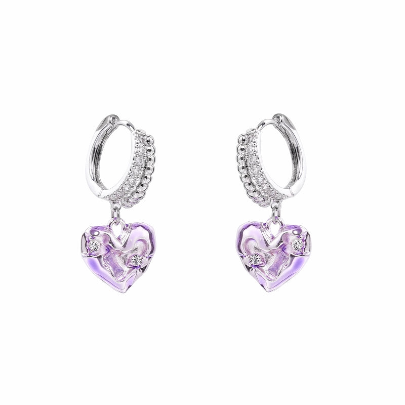 【SUMIYAKI】Purple Love Earrings pg1428