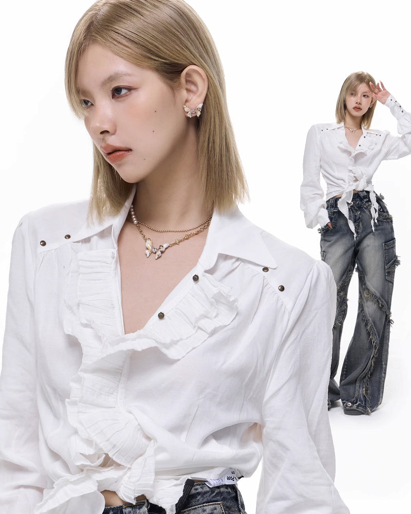 [SUMIYAKI] Butterfly Rose Layer Necklace pg341