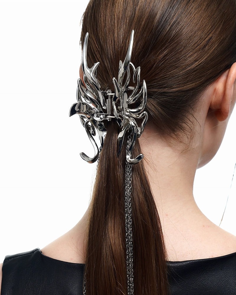 [BLACKHEAD] Dragon Tattoo Tassel Hair Clip pg623
