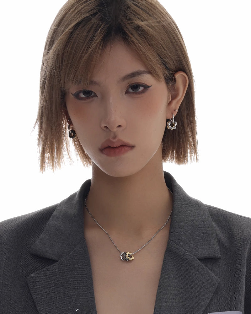 [SUMIYAKI] Small Flower Three Color Necklace pg1633