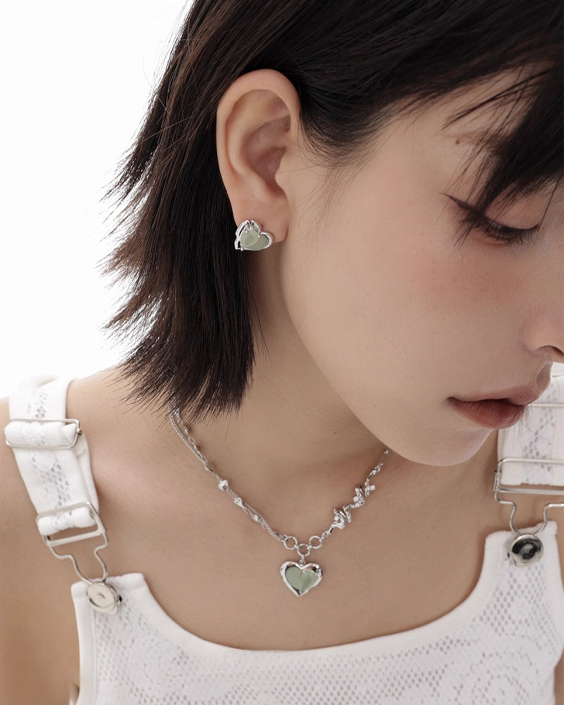 [SUMIYAKI] Green Tea Heart Necklace01 pg959