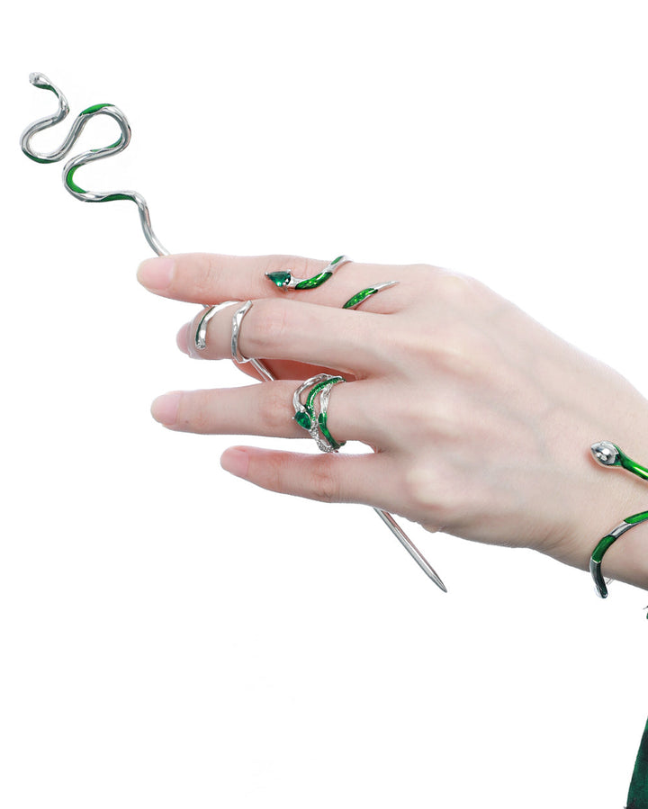 【1ST XULIE】Green Snake Ring03 pg955