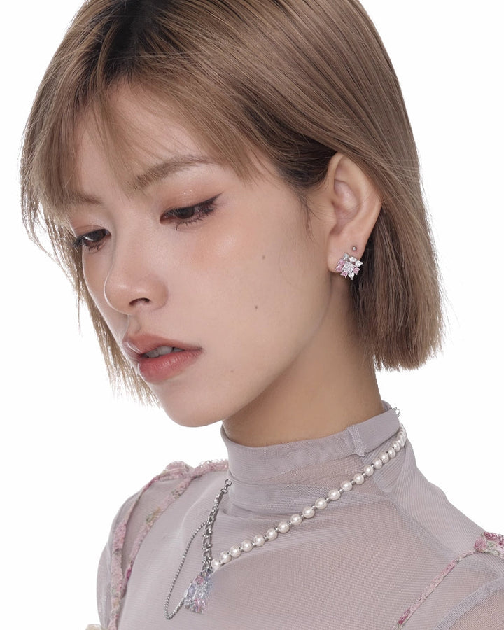 【SUMIYAKI】Colorful Checkerboard Earrings pg435