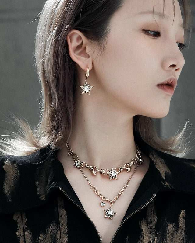 [1ST XULIE] Literary Fosun Retro Star Necklace pg1096