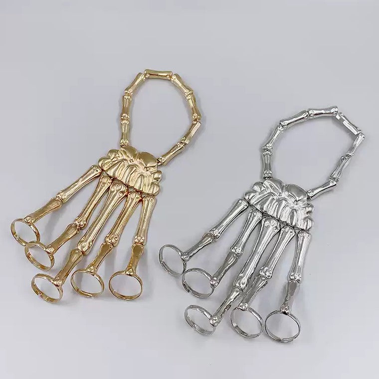 Articulated Skeleton Bracelet Glove Set