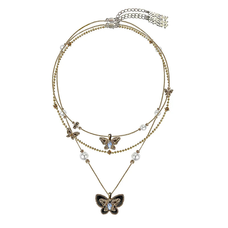 【MASW】Butterfly Dance Retro Necklace pg296