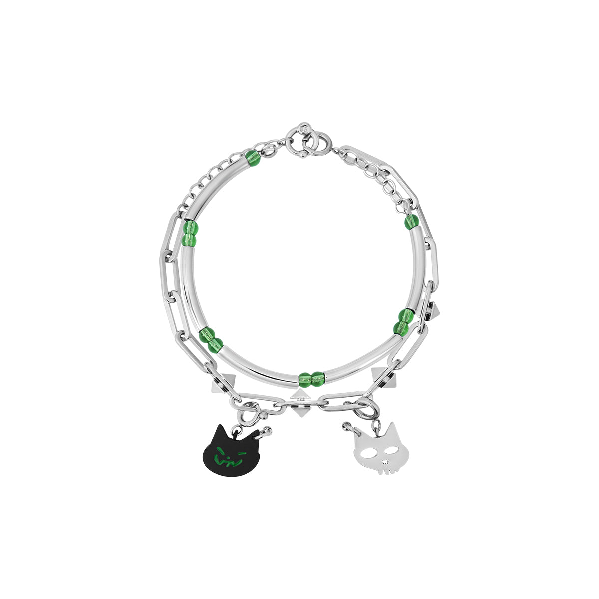 [BLACKHEAD]Black Gloves Couple Cat Bracelet pg170